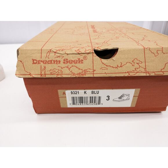 Dream Seek Denim Blue Lace Up Hi-Top Sneakers LB3 - Picture 9 of 13